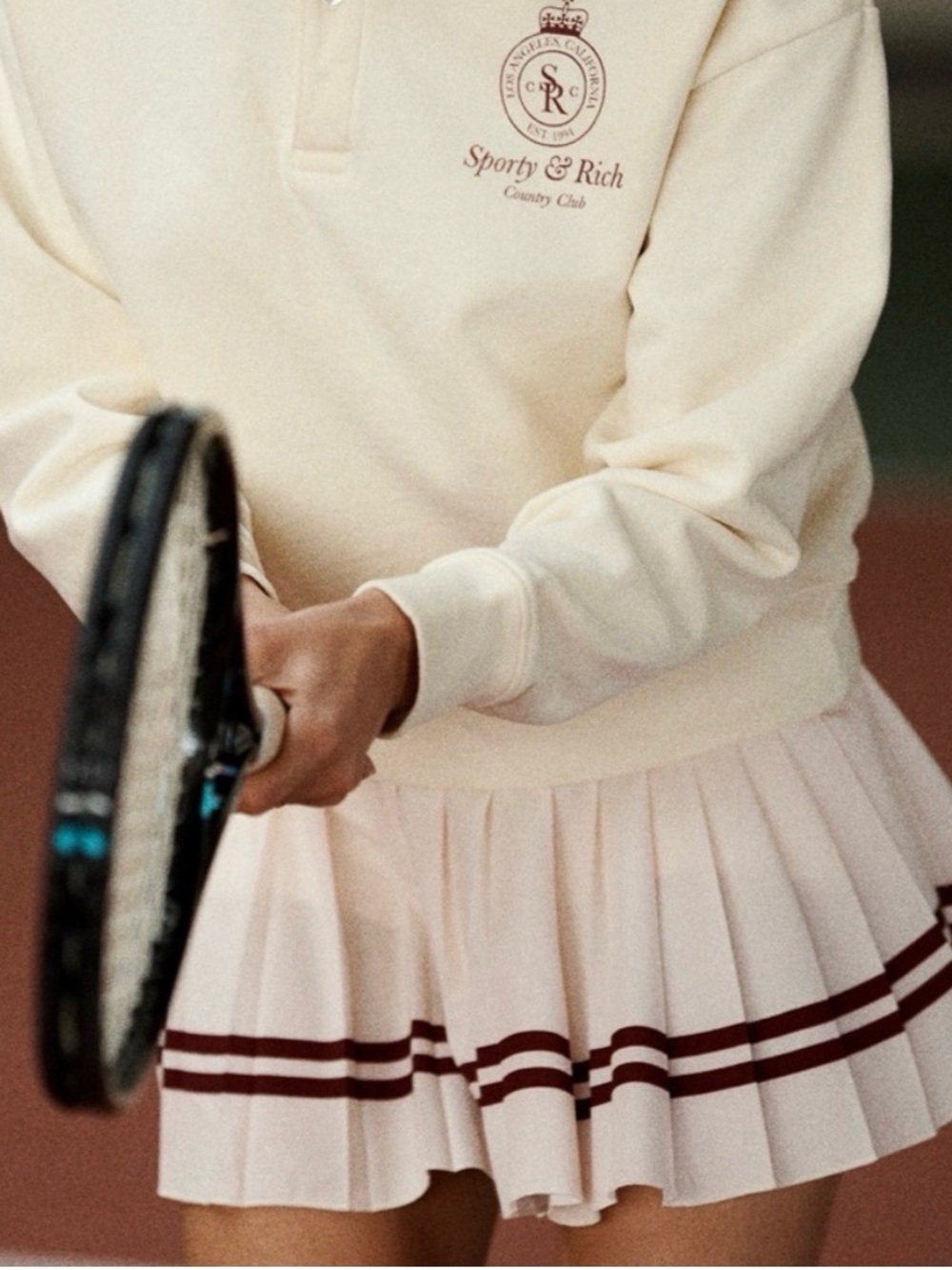 Sporty & Rich Classic Logo Women's Pleated Skirt Women's Skirt
